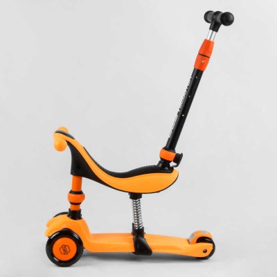 Самокат-велобіг 3в1 триколісний BS-50584 Best Scooter, 3 колеса PU зі світлом, сидіння, амортизатори, батьківська ручка в магазині autoplus, з доставкою по Україні, краща ціна