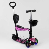 Самокат 5в1 71905 Best Scooter, АБСТРАКЦІЯ, PU колеса, ПІДСВІЧУВАННЯ КОЛІС