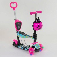 Самокат 5в1 26901 Best Scooter, АБСТРАКЦІЯ, PU колеса, ПІДСВІЧУВАННЯ КОЛІС