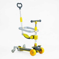Самокат 5в1 "Skyper" J-05026 колеса PU 125х40мм зі світлом, укр.озвучування та підсвічування платформи,с ДОП. КОЛЕСАМИ, захисний бампер