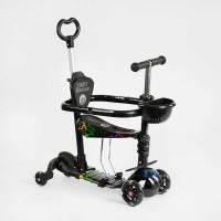 Самокат 5в1 LS-41629 Best Scooter, з ДОП. КОЛЕСАМИ, захисний бампер, PU колеса зі світлом