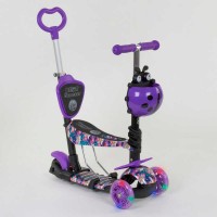 Самокат 5в1 19870 Best Scooter, АБСТРАКЦІЯ, PU колеса, ПІДСВІЧУВАННЯ КОЛІС
