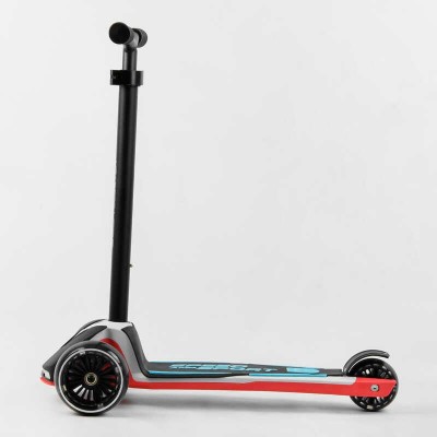 Самокат триколісний Best Scooter HW-00308 MAXI (6) знімне алюмінієве кермо, передні колеса PU 120х45мм, задні 80x50мм, зі світлом в магазині autoplus, з доставкою по Україні, краща ціна