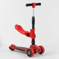 Самокат триколісний з сидінням ST-18003 Best Scooter, MAXI, складне алюмінієве кермо, 3 колеса PU зі світлом, d = 12 см
