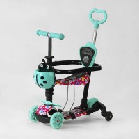 Самокат 5в1 LS-78415 Best Scooter, з ДОП. КОЛЕСАМИ, захисний бампер, PU колеса зі світлом