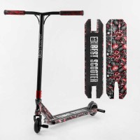 Самокат трюковий Best Scooter BS-77488 HIC-система, ПЕГИ, алюмінієвий диск та дека з ПРИНТОМ, колеса PU, d = 110мм, ширина керма - 60 см