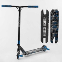 Самокат трюковий Best Scooter BS-77566 HIC-система, ПЕГИ, алюмінієвий диск та дека з ПРИНТОМ, колеса PU, d = 110мм, ширина керма - 60 см