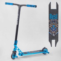 Самокат трюковий 53480 Best Scooter HIC-система, ПЕГИ, алюмінієвий диск та дека, АНОДОВАНЕ ФАРБУВАННЯ, колеса PU, d=110 мм, ширина керма - 60 см
