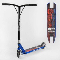 Самокат трюкових Best Scooter 50352 HIC-система, ПЕГИ, алюмінієвий диск і дека, колеса PU d-110 мм, ширина керма - 52 см, висота - 83 см