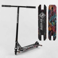 Самокат трюковий Best Scooter BS-99717 HIC-система, ПЕГИ, алюмінієвий диск та дека з ПРИНТОМ, колеса PU, d = 110мм, ширина керма - 60 см