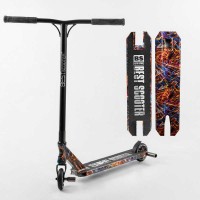 Самокат трюковий Best Scooter BS-77350 HIC-система, ПЕГИ, алюмінієвий диск та дека з ПРИНТОМ, колеса PU, d = 110мм, ширина керма - 60 см