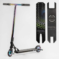 Самокат трюковий PL-51588 Best Scooter Portal HIC-система, ПЕГИ, алюмінієвий диск та дека, колеса PU, d=120мм, ширина керма 58 см