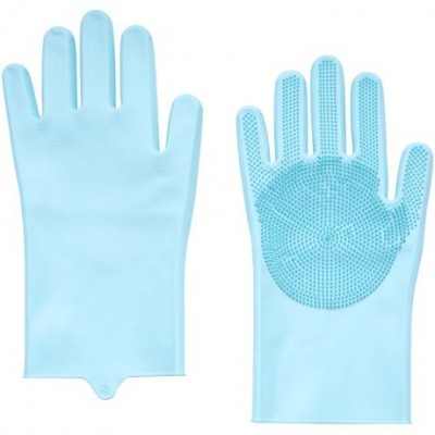 Силіконові рукавички для миття посуду з ворсою 28см FY-0548 у магазині autoplus, з доставкою по Україні, краща ціна