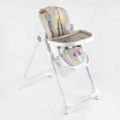Стільчик для годування Joy K-01201 мягкий чохол ПВХ, 4 колеса, з’ємний столик, кошик