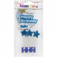 Прикраси - топер для торта Happy Birthday місяць 87-3