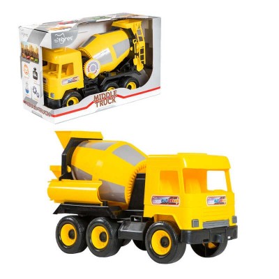 Авто "Middle truck" бетонозмішувач 39493 (жовтий) "Tigres" в магазині autoplus, з доставкою по Україні, краща ціна