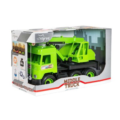 Авто "Middle truck" кран 39483 (св. зелений) "Tigres"