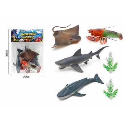 Набір тварин Q 501-3 (120) "Тварини океану", 6 елементів, у пакеті в магазині autoplus, з доставкою по Україні, краща ціна