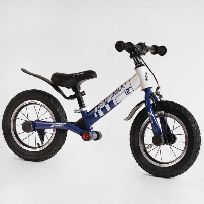 Велобіг Corso Skip Jack 93307 СИНЕ-БІЛИЙ, надувні колеса 12 , сталева рама з амортизатором, ручне гальмо, підніжка
