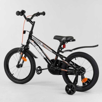 Дитячий велосипед 16 дюймів CORSO R-16317 ручне гальмо, дзвіночок, доп. колеса, ЗІБРАНИЙ НА 75 в магазині autoplus, з доставкою по Україні, краща ціна