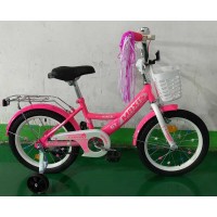 Велосипед 16" дюймів 2-х колісний "CORSO" MAXIS CL-16855 кошик, ручне гальмо, дзвіночок, сидіння з ручкою, дод. колеса, ЗІБРАНИЙ НА 75