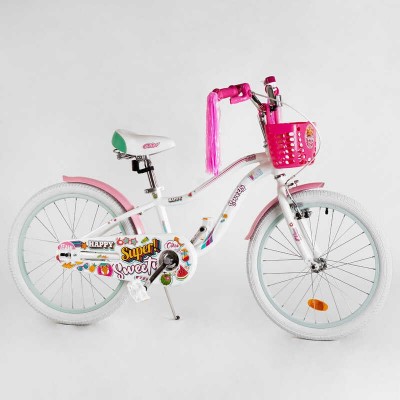 Дитячий велосипед 20 дюймів CORSO Sweety SW-20603 / 206037 БІЛИЙ, алюмінієва рама 11’