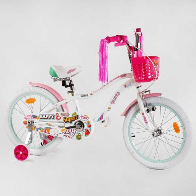 Дитячий велосипед 16 дюймів CORSO Sweety SW - 16016 / 160162 БІЛИЙ, алюмінієва рама 9’ в магазині autoplus, з доставкою по Україні, краща ціна