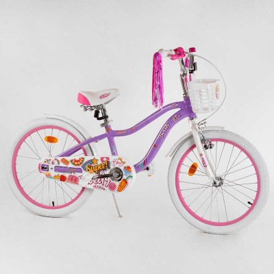 Дитячий велосипед 20 дюймів CORSO Sweety SW-20714 / 207140 ФІОЛЕТОВЕ, алюмінієва рама 11’ в магазині autoplus, з доставкою по Україні, краща ціна