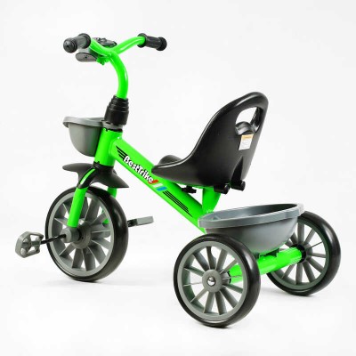 Велосипед 3-х колісний BS-14640 "Best Trike" колеса EVA переднє 12’’, заднє 10’’, сталева рама, фара з музикою та світлом, 1 пісня українською та 2 англійською, 2 кошики в магазині autoplus, з доставкою по Україні, краща ціна