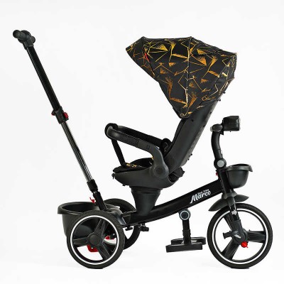 Велосипед 9155 / 390-07 BestTrike "Marco" поворотне сидіння, складне кермо, колеса з прогумованим PU, кошик, телескопічна ручка, фара музична в магазині autoplus, з доставкою по Україні, краща ціна