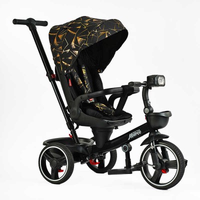 Велосипед 9155 / 390-07 BestTrike "Marco" поворотне сидіння, складне кермо, колеса з прогумованим PU, кошик, телескопічна ручка, фара музична