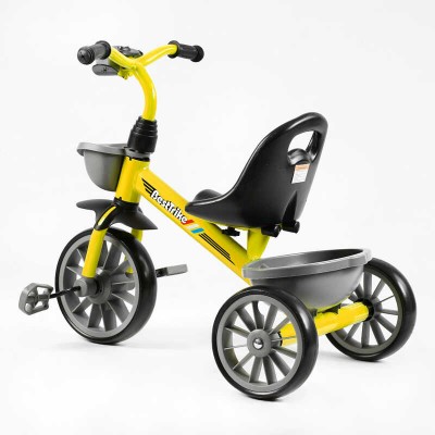 Велосипед 3-х колісний BS-16390 "Best Trike" колеса EVA переднє 12’’, заднє 10’’, сталева рама, фара з музикою та світлом, 1 пісня українською та 2 англійською, 2 кошики в магазині autoplus, з доставкою по Україні, краща ціна