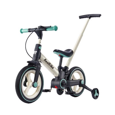 Велосипед-трансформер Best Trike BT-61514 колеса PU 12’’, батьківська ручка, з’ємні педалі, ручне гальмо, допоміжні бокові колеса