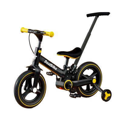 Велосипед-трансформер Best Trike BT-72033 колеса PU 12’’, батьківська ручка, з’ємні педалі, ручне гальмо, допоміжні бокові колеса