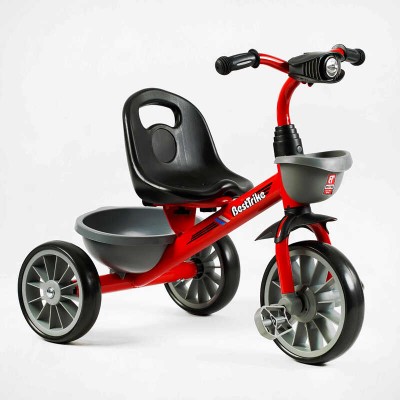 Велосипед 3-х колісний BS-23044 "Best Trike" колеса EVA переднє 12’’, заднє 10’’, сталева рама, фара з музикою та світлом, 1 пісня українською та 2 англійською, 2 кошики