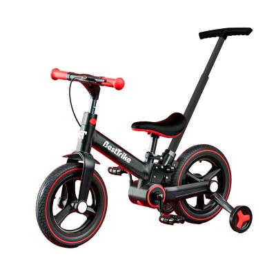Велосипед-трансформер Best Trike BT-84119 колеса PU 12’’, батьківська ручка, з’ємні педалі, ручне гальмо, допоміжні бокові колеса