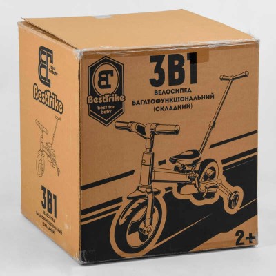 Велосипед-трансформер Best Trike 23031 колеса PU 10'', батьківська ручка, знімні педалі в магазині autoplus, з доставкою по Україні, краща ціна