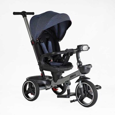 Велосипед 9155 / 303-19 BestTrike "Marco" поворотне сидіння, складне кермо, колеса з прогумованим PU, кошик, телескопічна ручка, фара музична
