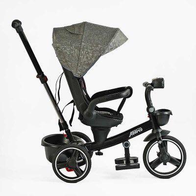 Велосипед 9155 / 318-82 BestTrike "Marco" поворотне сидіння, складне кермо, колеса з прогумованим PU, кошик, телескопічна ручка, фара музична в магазині autoplus, з доставкою по Україні, краща ціна
