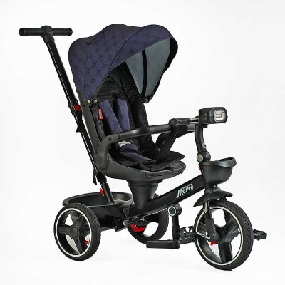 Велосипед 9155 / 331-09 BestTrike "Marco" поворотне сидіння, складне кермо, колеса з прогумованим PU, кошик, телескопічна ручка, фара музична
