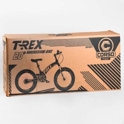Дитячий спортивний велосипед 20 '' CORSO «T-REX» 64899 магнієва рама, обладнання MicroShift, 7 швидкостей, зібраний на 75 в магазині autoplus, з доставкою по Україні, краща ціна