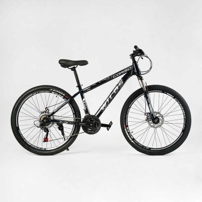 Велосипед Спортивний Corso «WILDS» 26 дюймів WL-26739 рама сталева 15’’, перемикачі Saiguan, 21 швидкість, зібран на 75