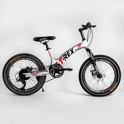 Дитячий спортивний велосипед 20 '' CORSO «T-REX» 64899 магнієва рама, обладнання MicroShift, 7 швидкостей, зібраний на 75