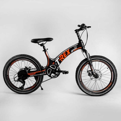 Дитячий спортивний велосипед 20 '' CORSO «T-REX» 70432 магнієва рама, обладнання MicroShift, 7 швидкостей, зібраний на 75