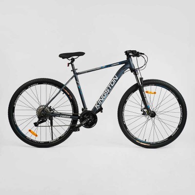 Велосипед Спортивний Corso Kingston 29 KN-29059 алюмінієва рама 21``, обладнання L-TWOO, 27 швидкостей, зібраний на 75