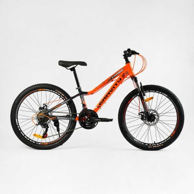 Велосипед Спортивний Corso «Gravity» 24 дюйми GR-24005 рама алюмінієва 12’’, обладнання Shimano 21 швидкість, зібран на 75