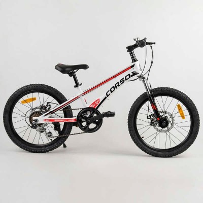 Дитячий спортивний велосипед 20'' CORSO Speedline MG-56818 магнієва рама, Shimano Revoshift 7 швидкостей, зібраний на 75.