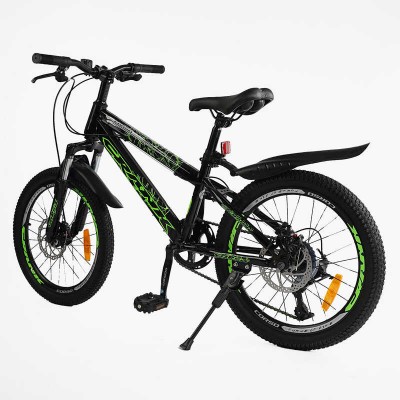 Дитячий спортивний велосипед 20’’ Corso «CRANK» CR-20440 сталева рама, обладнання LTWOO-A2, 7 швидкостей, зібран на 75 в магазині autoplus, з доставкою по Україні, краща ціна