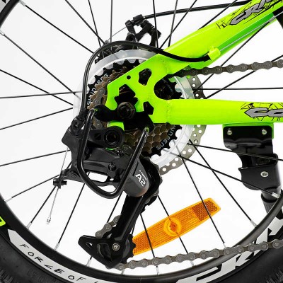 Дитячий спортивний велосипед 20’’ Corso «CRANK» CR-20630 сталева рама, обладнання LTWOO-A2, 7 швидкостей, зібран на 75 в магазині autoplus, з доставкою по Україні, краща ціна
