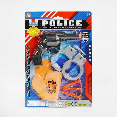 Поліцейський набір 1414-18 (192/2) пістолет, патрони з присосками, наручники, кобура в магазині autoplus, з доставкою по Україні, краща ціна